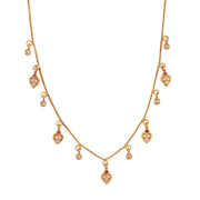 Heart Motif Gold Plated Necklace