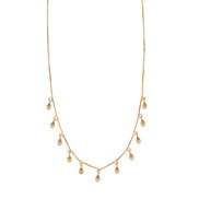 Radiant Teardrop Gold Plated Necklace