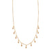 Gold Plated American Diamond Charm Necklace with Dangling Drop Charms
