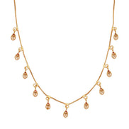 Radiant Teardrop Gold Plated Necklace