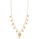 Gold Plated American Diamond Butterfly Pendant Necklace with Dangling Charms