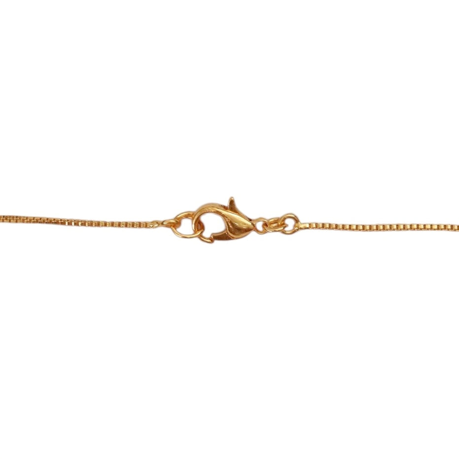 Gold Plated American Diamond Butterfly Pendant Necklace with Dangling Charms