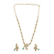 Designer Bird Pendant Mehendi Plated Necklace Set with Earrings