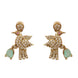 Designer Bird Pendant Mehendi Plated Necklace Set with Earrings