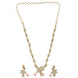 Designer Bird Pendant Mehendi Plated Necklace Set with Earrings