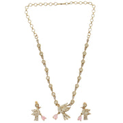 Designer Bird Pendant Mehendi Plated Necklace Set with Earrings