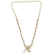 Designer Bird Pendant Mehendi Plated Necklace Set with Earrings