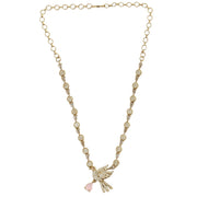 Designer Bird Pendant Mehendi Plated Necklace Set with Earrings