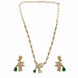 Designer Bird Pendant Mehendi Plated Necklace Set with Earrings