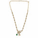 Designer Bird Pendant Mehendi Plated Necklace Set with Earrings