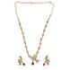 Designer Bird Pendant Mehendi Plated Necklace Set with Earrings