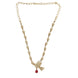 Designer Bird Pendant Mehendi Plated Necklace Set with Earrings