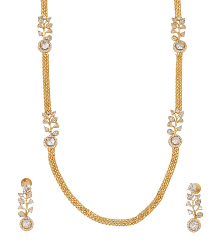 Leaflet Gold Plated Necklace Set
