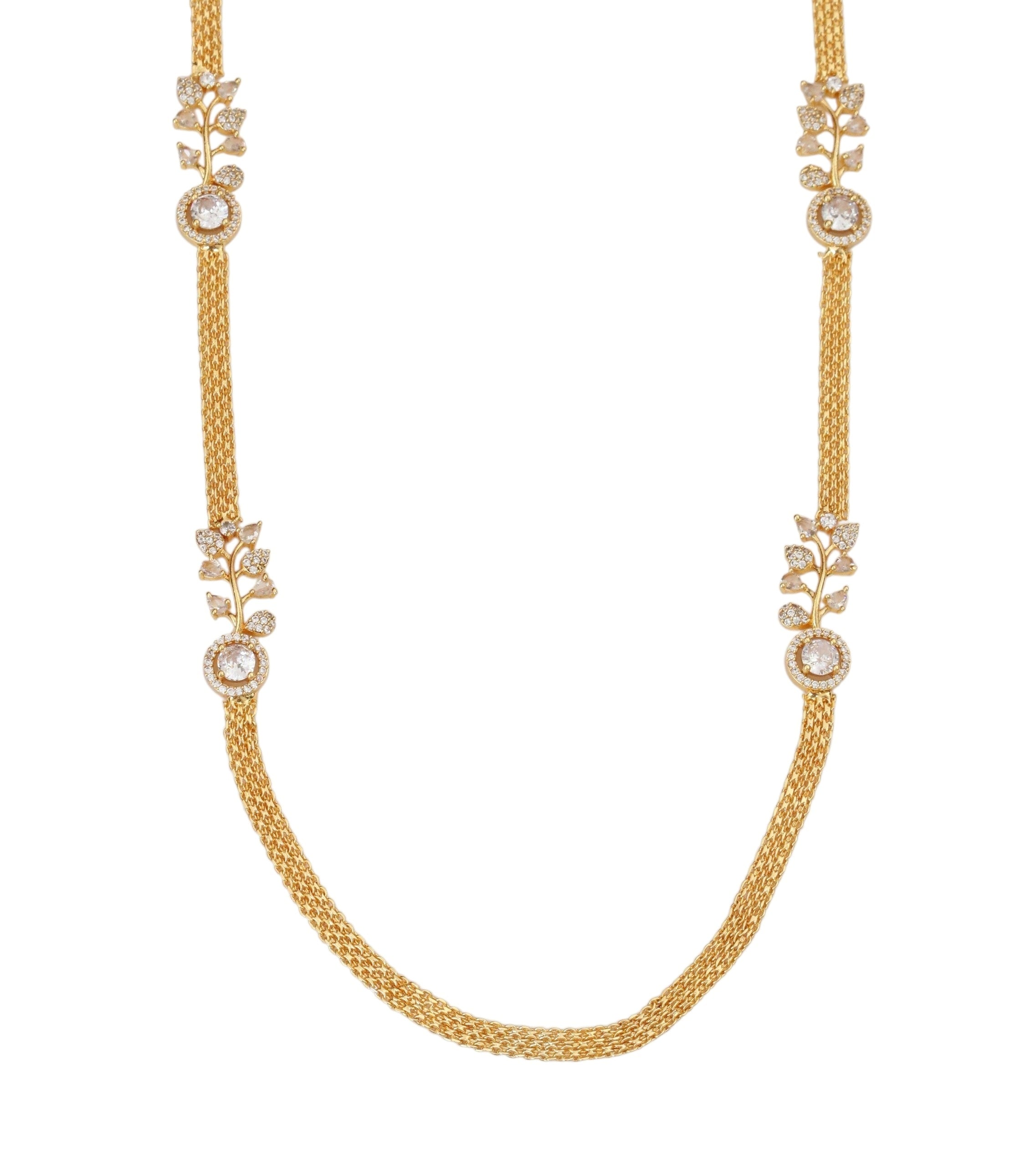 Leaflet Gold Plated Necklace Set
