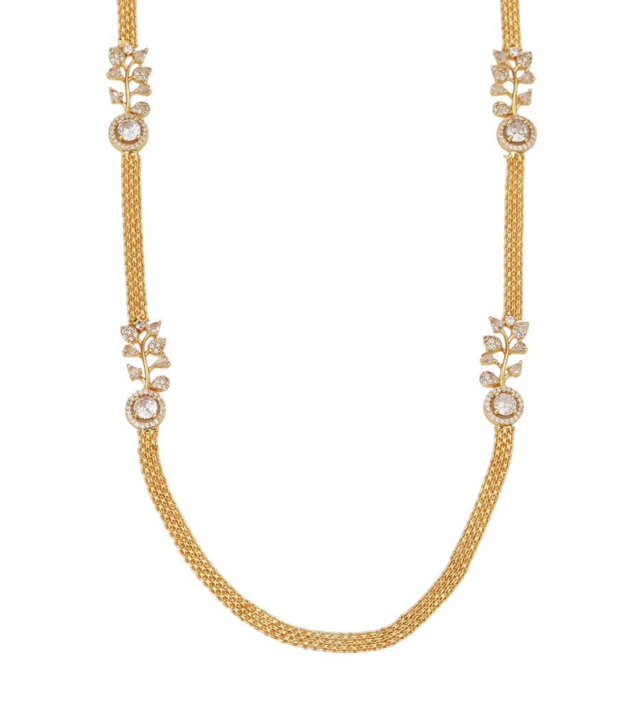 Leaflet Gold Plated Necklace Set