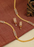 Radiant Crystal Gold Plated Necklace Set