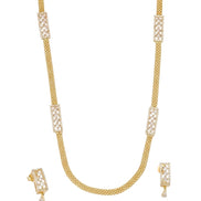 Radiant Crystal Gold Plated Necklace Set