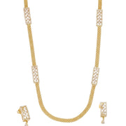 Radiant Crystal Gold Plated Necklace Set