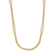 Radiant Crystal Gold Plated Necklace Set
