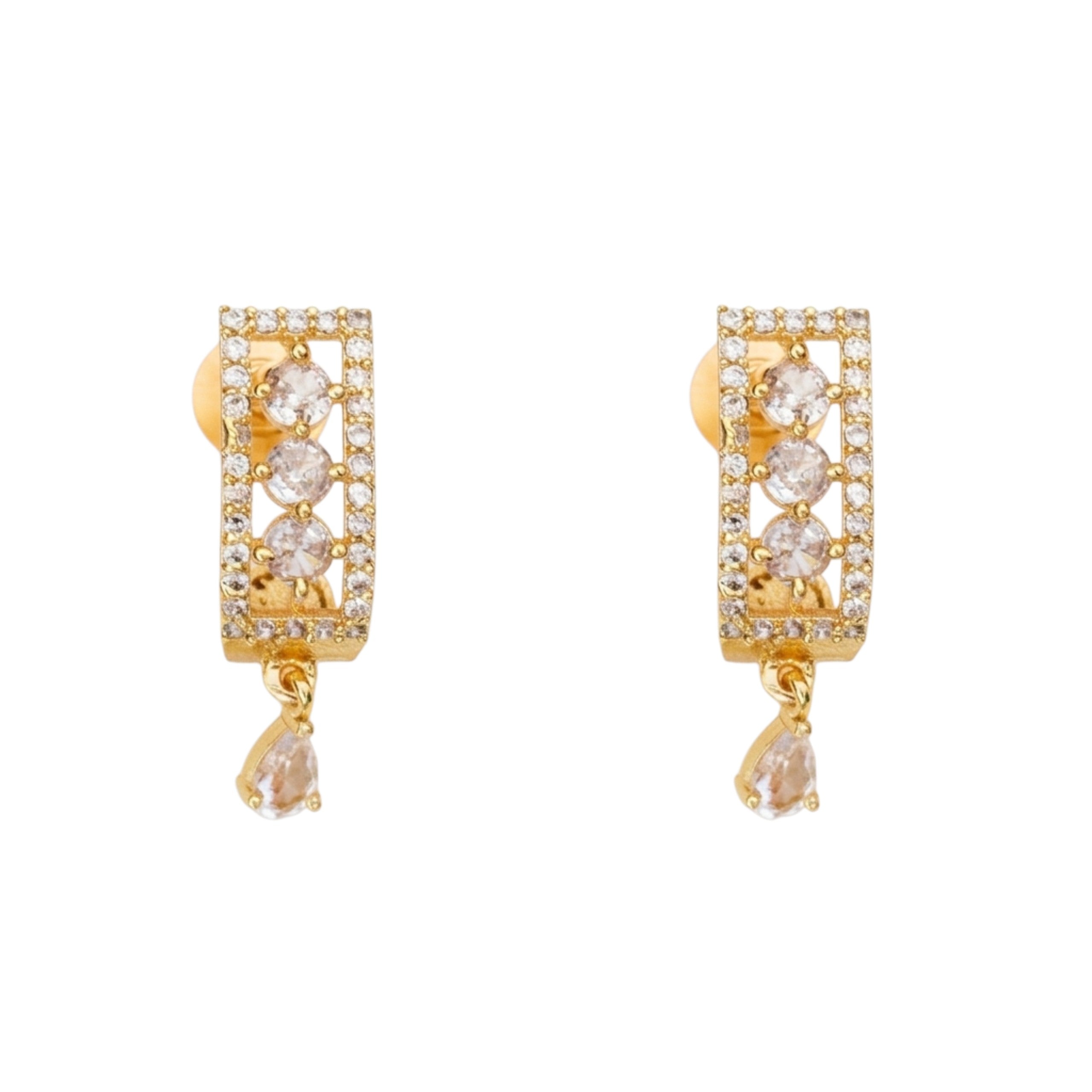 Radiant Crystal Gold Plated Necklace Set