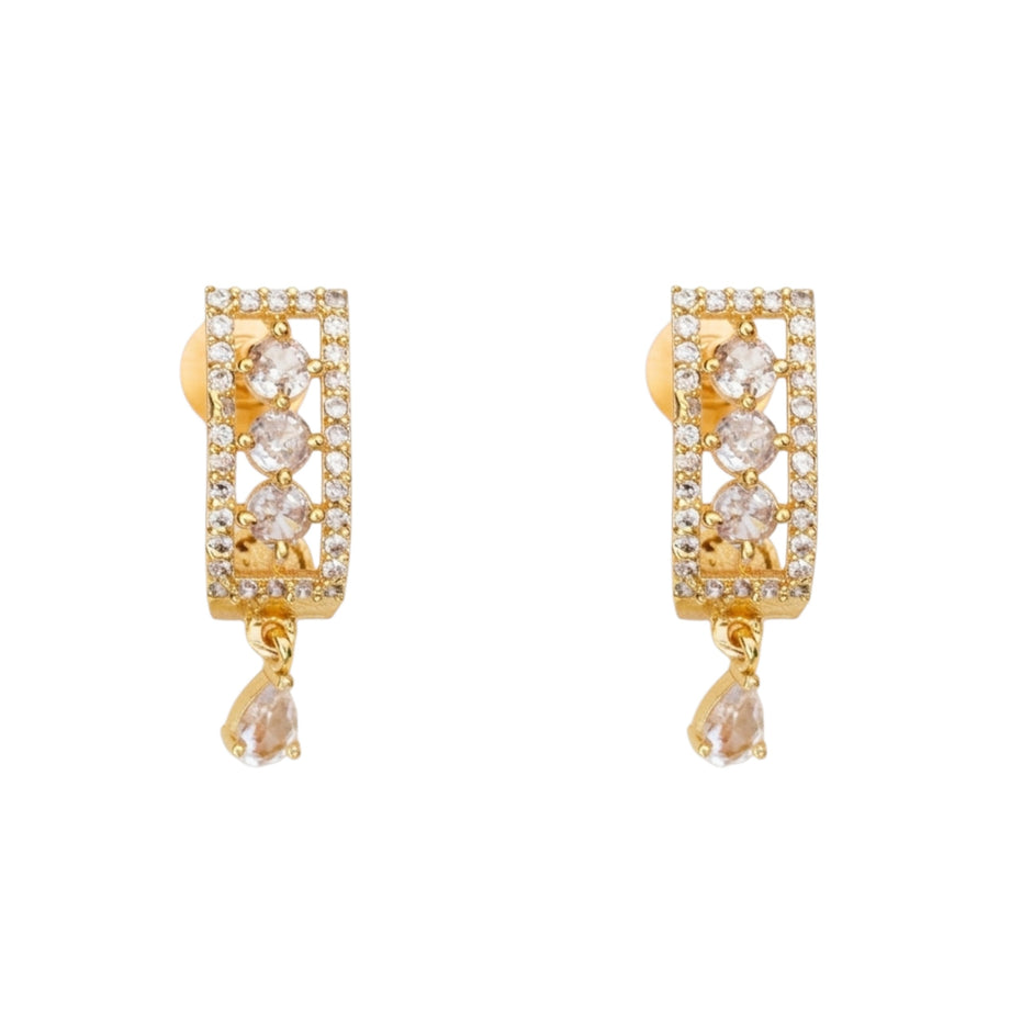 Radiant Crystal Gold Plated Necklace Set
