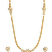 Radiant Floral Gold Plated Necklace Set