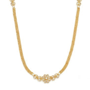 Radiant Floral Gold Plated Necklace Set