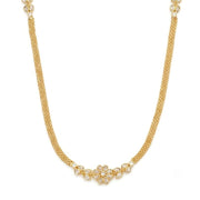 Radiant Floral Gold Plated Necklace Set