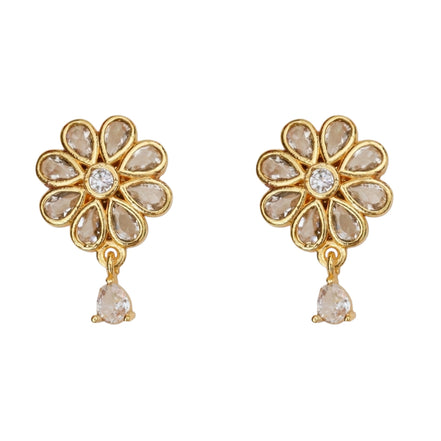 Radiant Floral Gold Plated Necklace Set