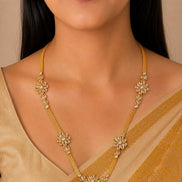 Radiant Floral Gold Plated Necklace Set