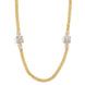 Leaflet Bridged Gold Silver Necklace Set