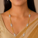 Leaflet Bridged Gold Silver Necklace Set