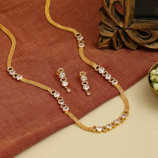 Elegant Gold Plated Necklace Set