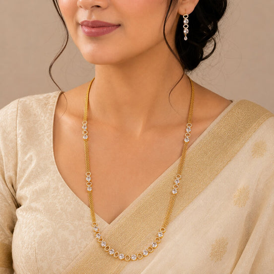Elegant Gold Plated Necklace Set