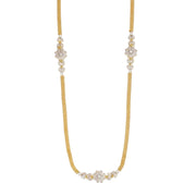Radiant Floral Gold Silver Plated Necklace Set