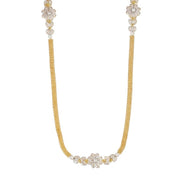 Radiant Floral Gold Silver Plated Necklace Set
