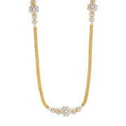 Radiant Floral Gold Silver Plated Necklace Set