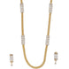 Radiant Crystal Gold Silver Plated Necklace Set