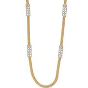 Radiant Crystal Gold Silver Plated Necklace Set