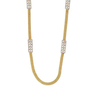 Radiant Crystal Gold Silver Plated Necklace Set
