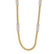 Radiant Crystal Gold Silver Plated Necklace Set