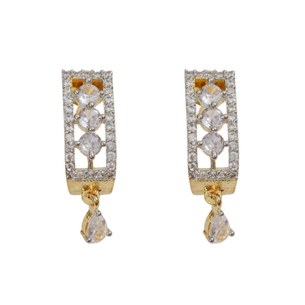 Radiant Crystal Gold Silver Plated Necklace Set