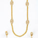 Gloomered Oval Gold Plated Necklace Set