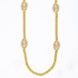 Gloomered Oval Gold Plated Necklace Set