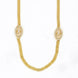 Gloomered Oval Gold Plated Necklace Set