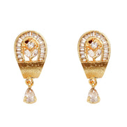 Gloomered Oval Gold Plated Necklace Set