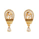 Gloomered Oval Gold Plated Necklace Set