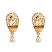 Gloomered Oval Gold Plated Necklace Set