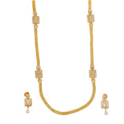 Leaflet Bridged Gold Plated Necklace Set