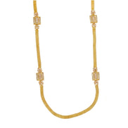 Leaflet Bridged Gold Plated Necklace Set